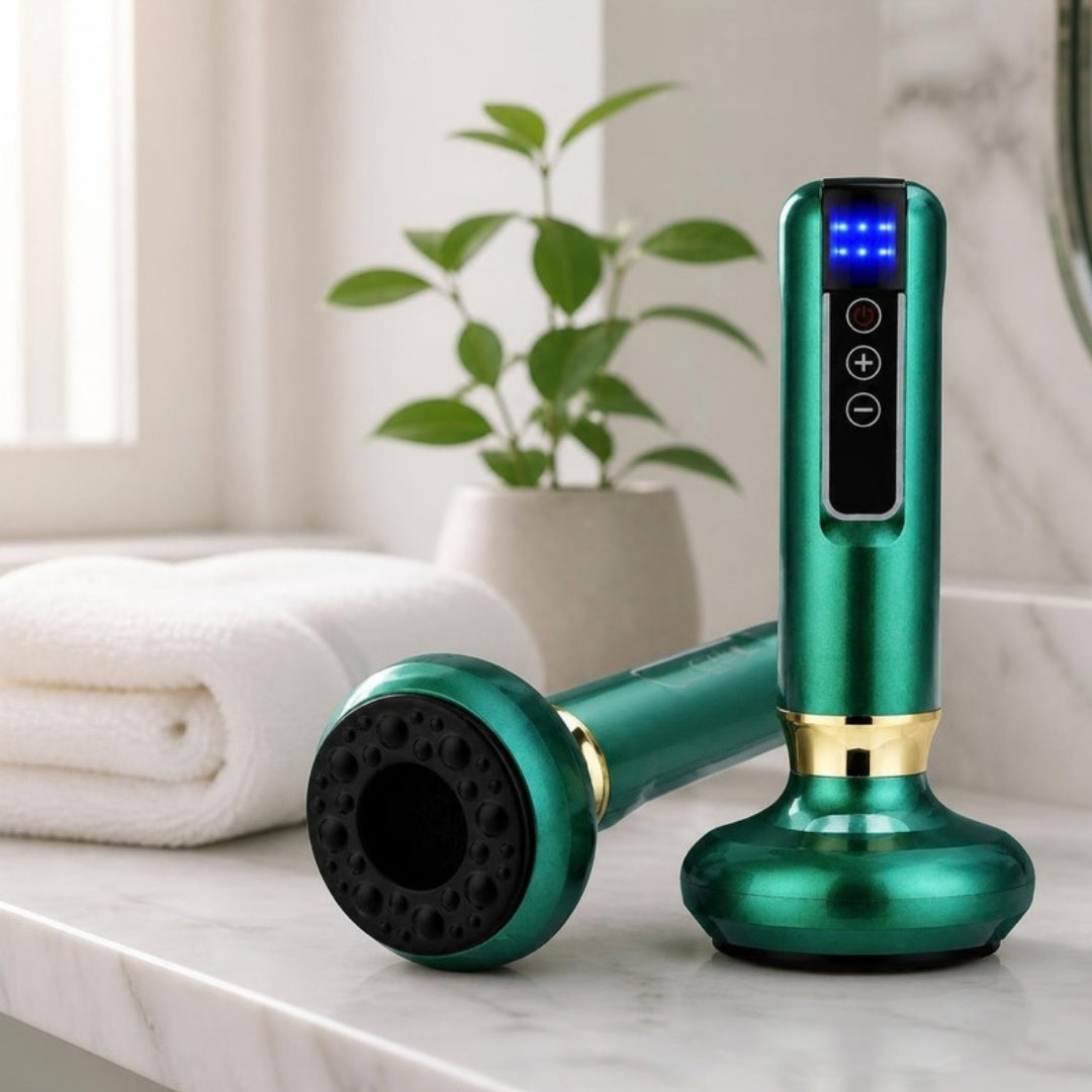 Urban Lux Multi: masajeador en el baño sobre encimera de mármol