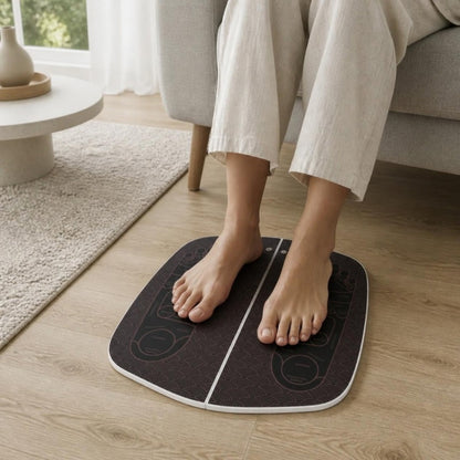 Urban Lux Step: plataforma de pies usada en casa, sentado en el sofá
